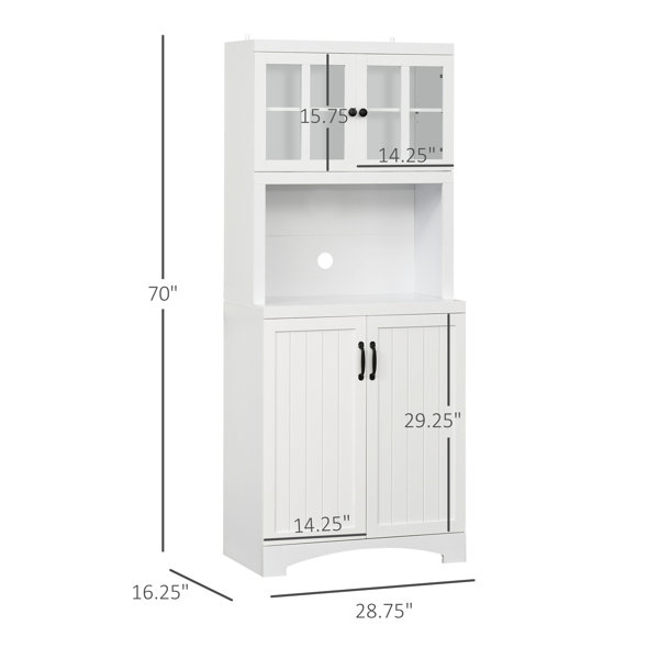 Lark Manor Pedro Hutch Cupboard 70" Kitchen Pantry & Reviews Wayfair